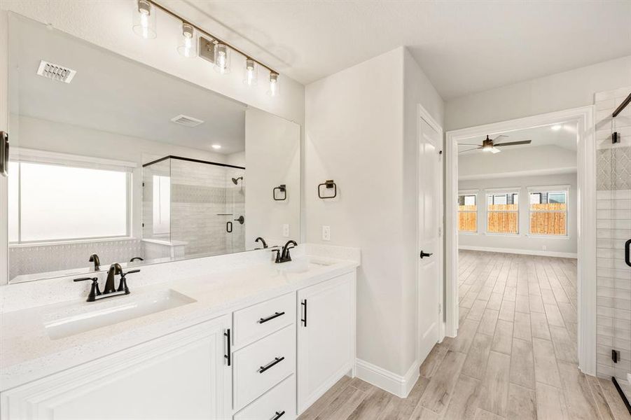 Furnished interior view inside a new home in Hayes Crossing, Midlothian (Image 11).
