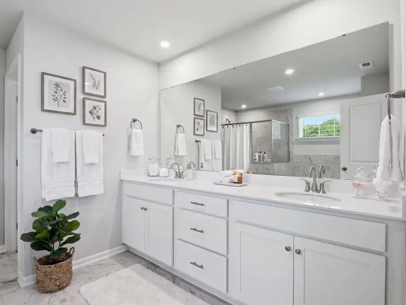 Furnished interior view inside a new home in Fallbrook Single Family Homes, Indian Trail (Image 15).