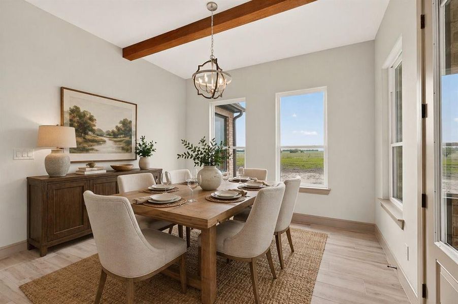 Furnished interior view inside a new home in , Celeste (Image 17).