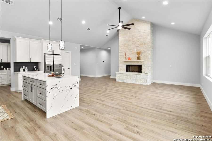 Furnished interior view inside a new home in , Fischer (Image 13).