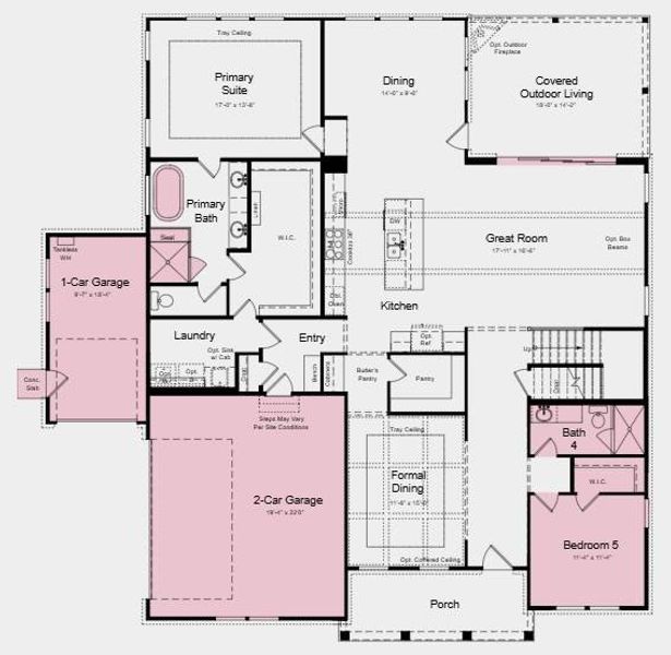 2D floor plan layout of this home in Wayt Farm, Cumming, GA (Image 5).