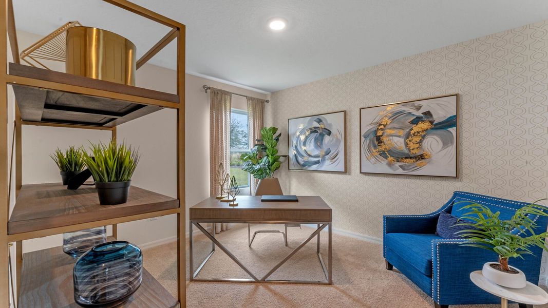 Furnished interior view inside a new home in Harmony West, St. Cloud (Image 26).