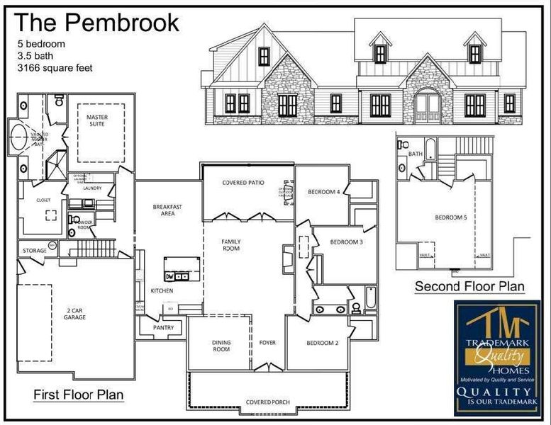2D floor plan layout of this home in The Meadows at Lake Circle, Buchanan, GA (Image 5).