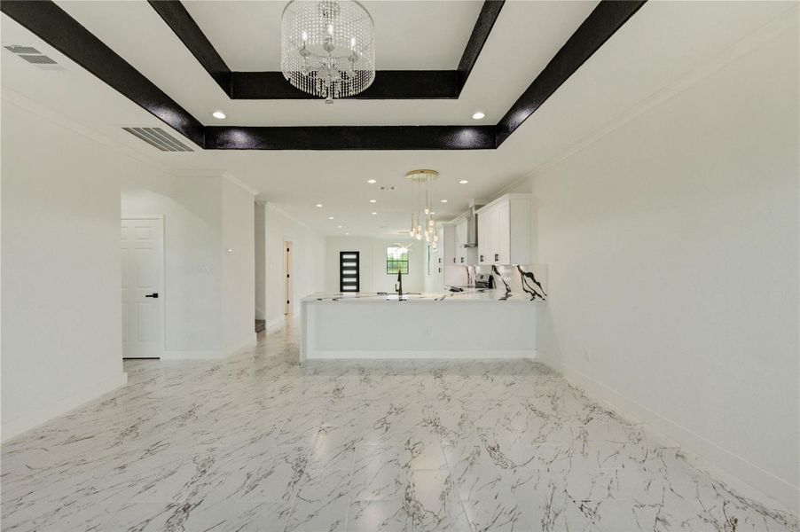 Furnished interior view inside a new home in , Cleveland (Image 13).