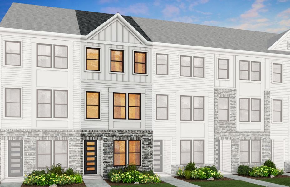 Representative exterior photo of a completed home built from the Evans by Pulte Homes in West End Heights, Charlotte, NC (Image 16).