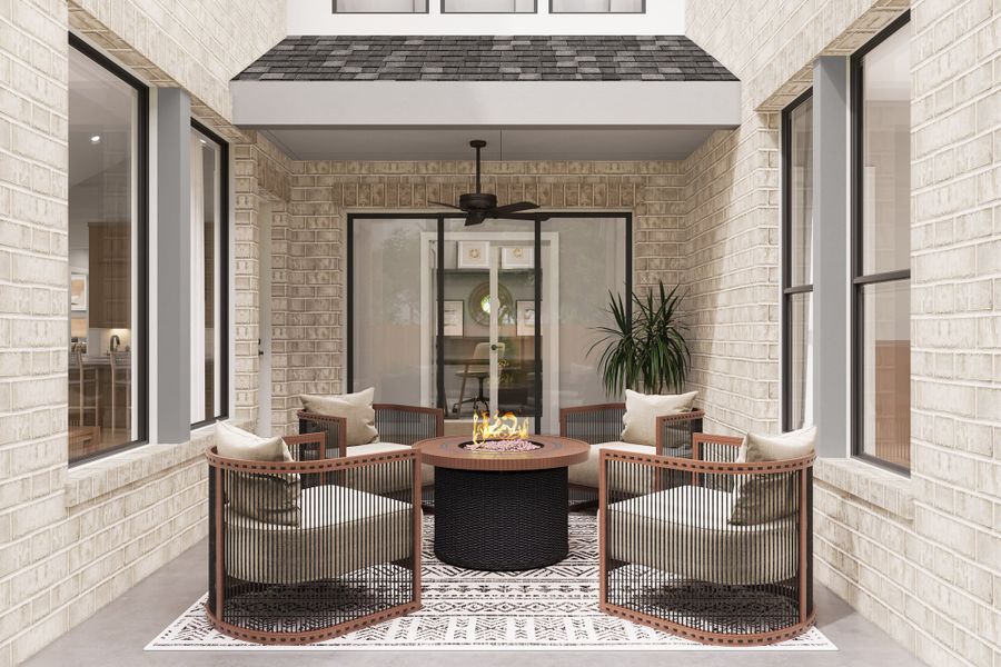 Representative exterior details of a home built from the Lisbon by Tri Pointe Homes in Legacy Grove, Montgomery (Image 24).