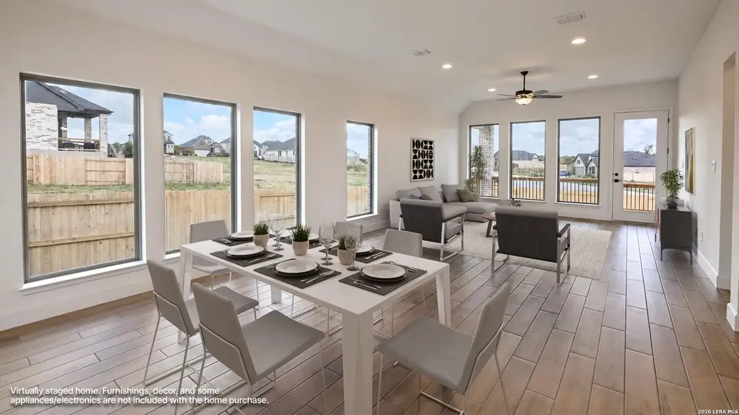 Furnished interior view inside a new home in Homestead, Schertz (Image 8). Furnished interior view inside a new home in Homestead, Schertz (Image 8).