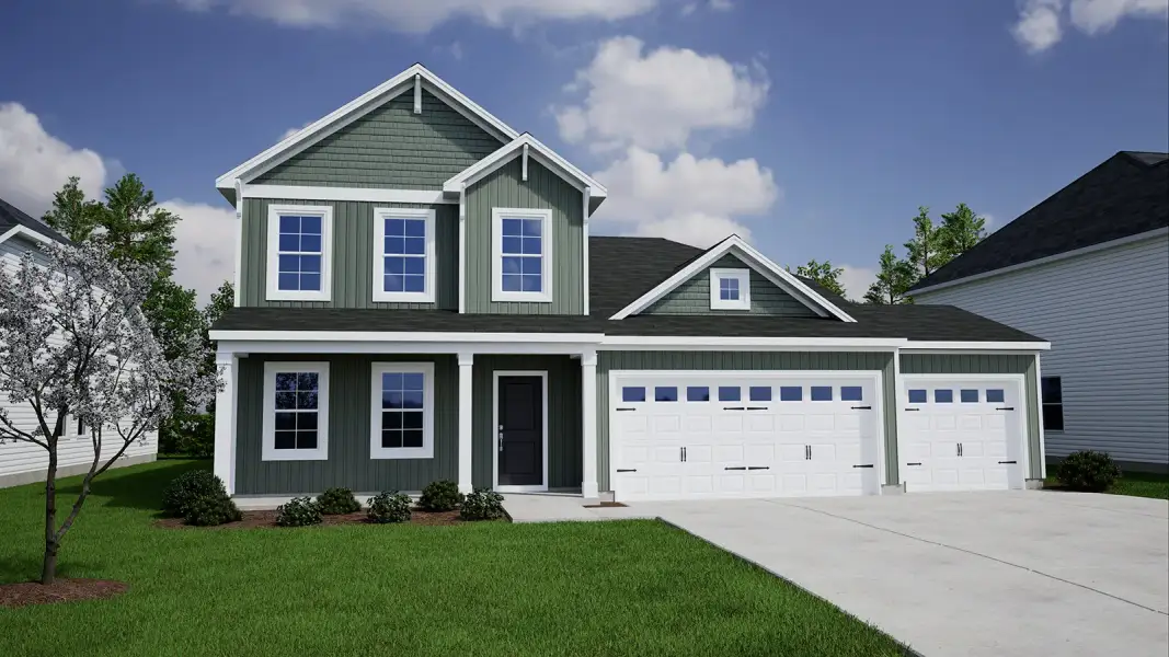 Representative exterior photo of a completed home built from the Pickens - Genesis Value Collection by Mungo Homes in Fairfield Place East and West, Chesnee, SC (Image 22).