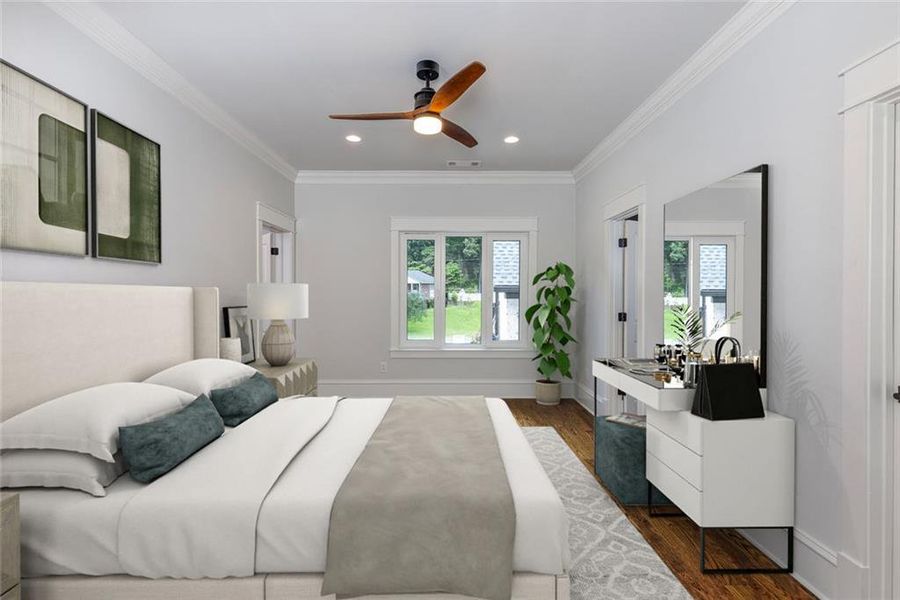 Furnished interior view inside a new home in , Roswell (Image 46).
