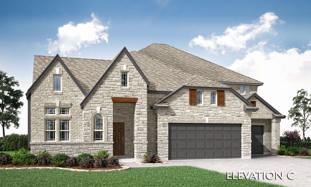 Elevation C. Primrose FE IV New Home in Denton, TX