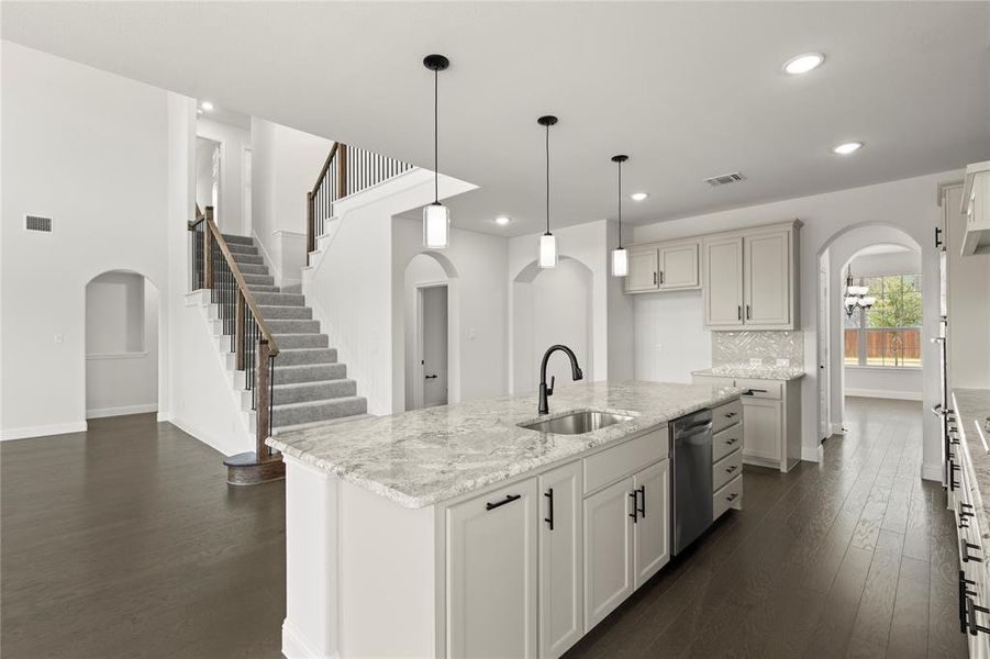 Furnished interior view inside a new home in Lovers Landing, Forney (Image 13). Furnished interior view inside a new home in Lovers Landing, Forney (Image 13).