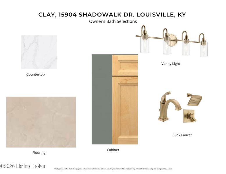 Sample of building materials used in homes in The Estates and Meadows at Floyds Fork, Louisville (Image 4).