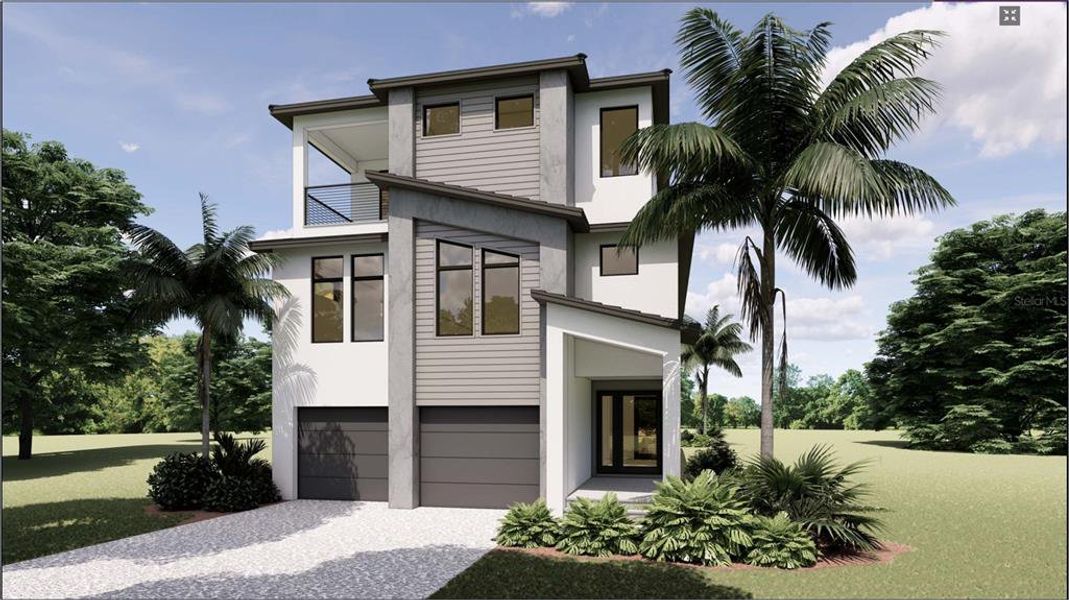 Front exterior of a new home in , Sarasota, FL, highlighting curb appeal (Image 5).