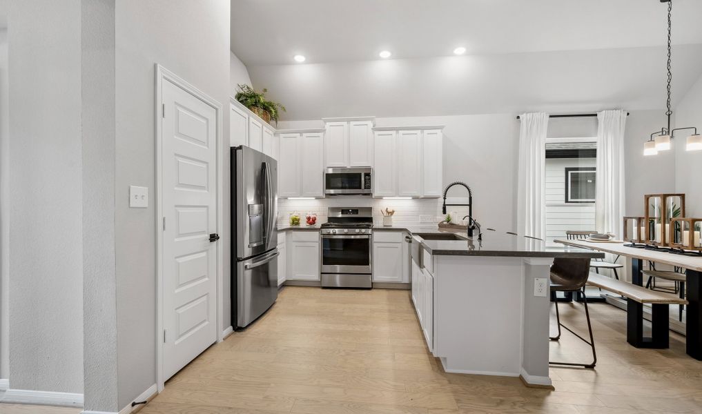 Kitchen with stainless appliances