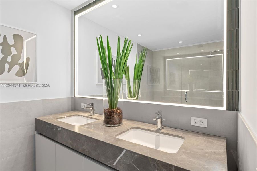 Close-up of interior finishes inside a home in , Miami Beach (Image 19).