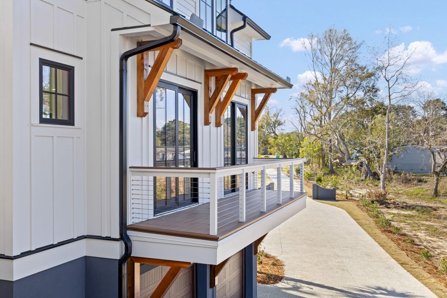 Exterior details and patio area of a home in , Charleston (Image 52).
