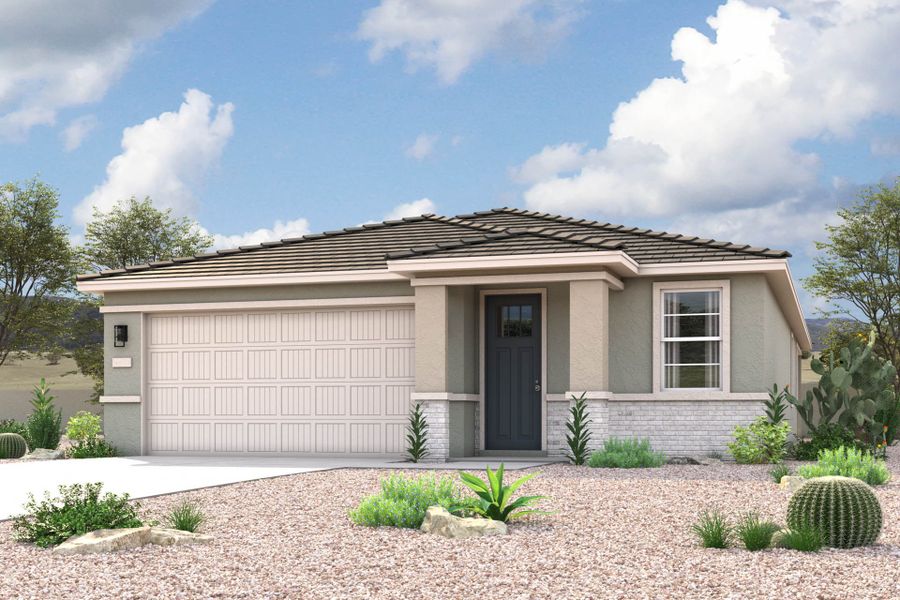 Modern Praire exterior elevation rendering of 1 story 3-bedroom New Home floor plan in Maricopa AZ USDA Loan VA Loan Eligible Near 347 with community amenities near park Modern Praire exterior elevation rendering of 1 story 3-bedroom New Home floor plan in Maricopa AZ USDA Loan VA Loan Eligible Near 347 with community amenities near park