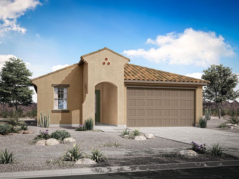 Representative exterior photo of a completed home built from the Brandy by Mattamy Homes in Rosewood Heights, San Tan Valley, AZ (Image 3).