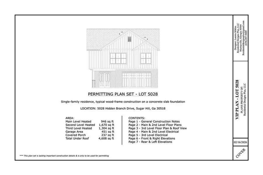 Exterior rendering of this home design in , Sugar Hill, GA (Image 4).
