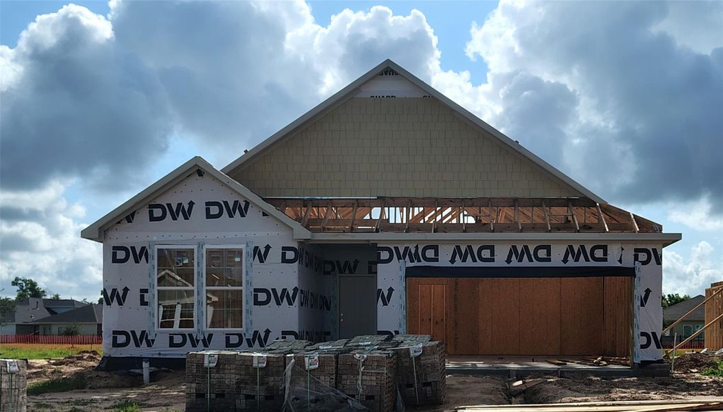 In-progress construction of a new home in Woodshore, Clute, TX (Image 22).