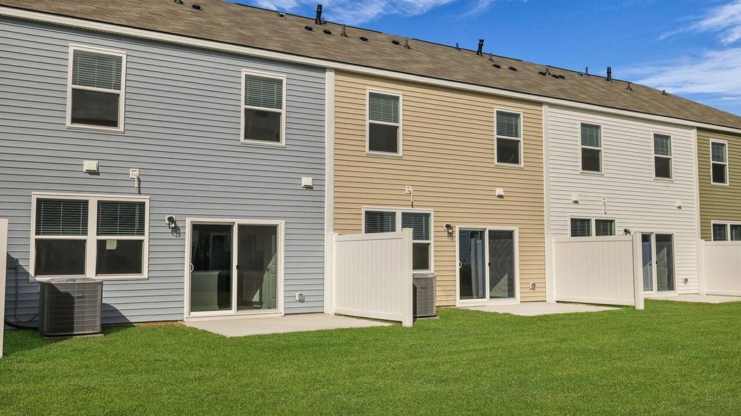 Exterior details and patio area of a home in Carolina Groves Townhomes, Moncks Corner (Image 20).