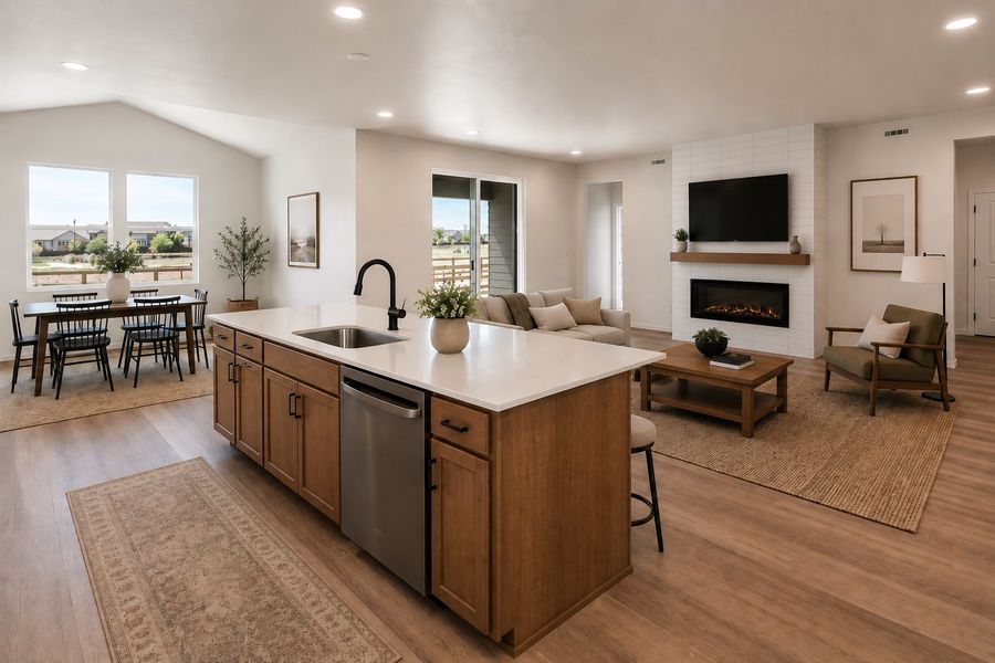 Representative furnished interior of a home built from the Morrison by Hartford Homes in Trailside, Timnath (Image 7).
