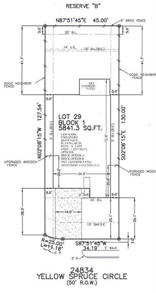 Plot plan with lot postitioning