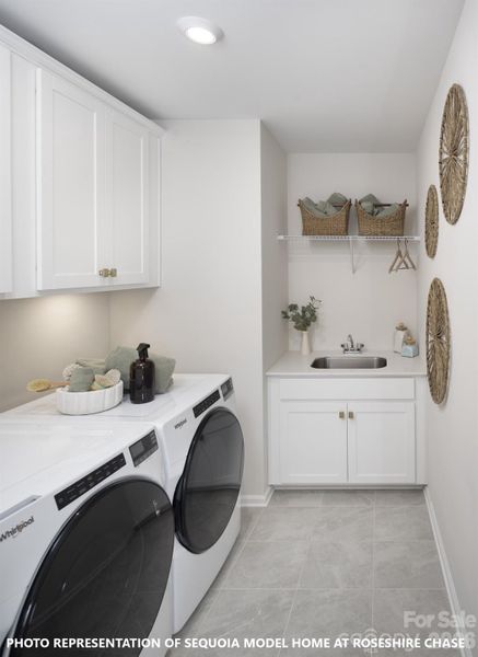 Laundry Room (Upper Level) - Photo is for representation purposes of floorplan only - colors, finishes, and options will vary