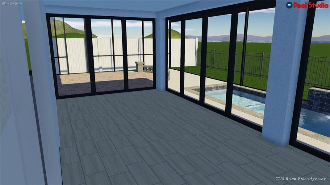 Exterior details and patio area of a home in , The Villages (Image 25). Exterior details and patio area of a home in , The Villages (Image 25).