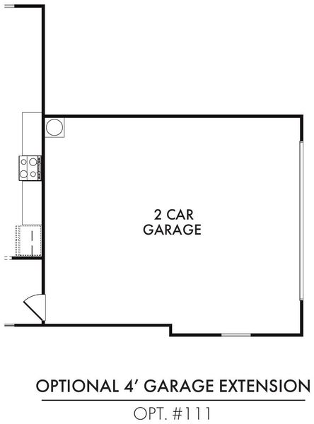 4′ Garage Extention 4′ Garage Extention