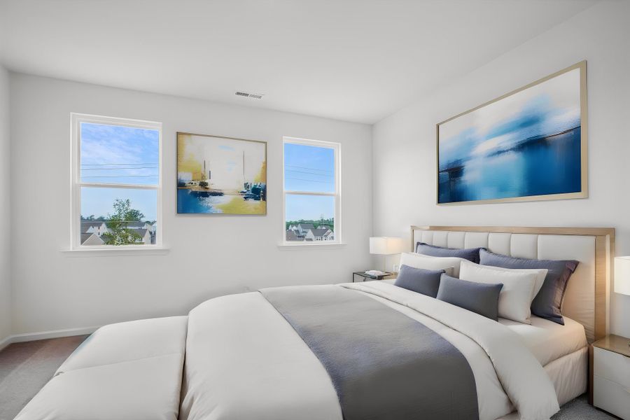 Furnished interior view inside a new home in The Parc Townes at Wendell, Wendell (Image 12). Furnished interior view inside a new home in The Parc Townes at Wendell, Wendell (Image 12).