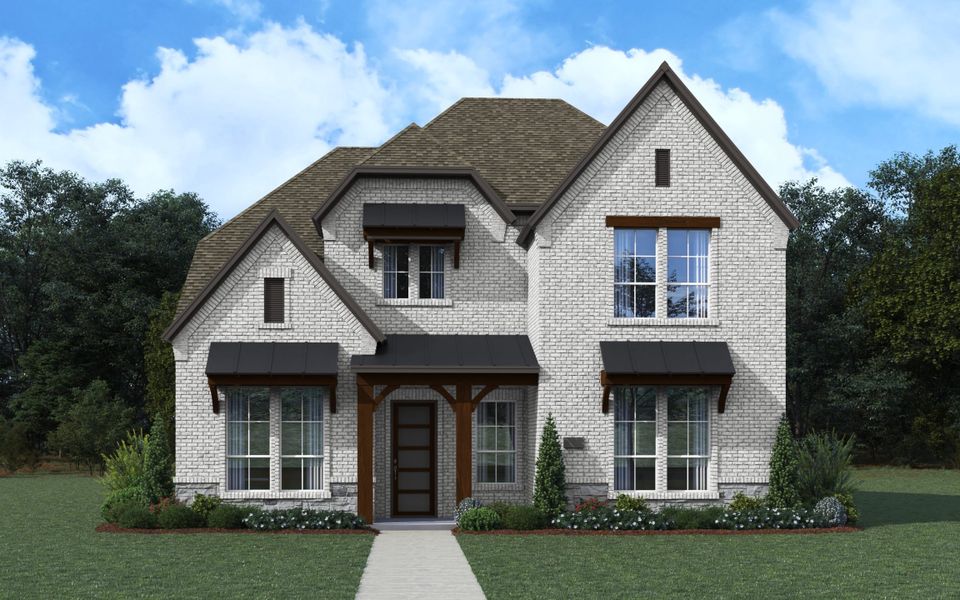 Front exterior of a new home in The Grove Frisco, Frisco, TX, highlighting curb appeal (Image 4).