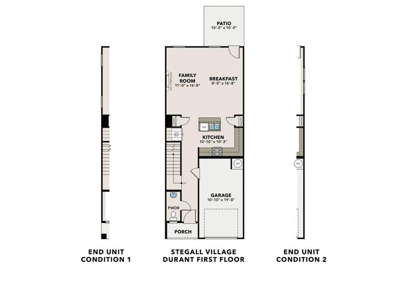 2D floor plan layout for the The Durant A by Davidson Homes LLC in Stegall Village, Emerson, GA (Image 3). 2D floor plan layout for the The Durant A by Davidson Homes LLC in Stegall Village, Emerson, GA (Image 3).