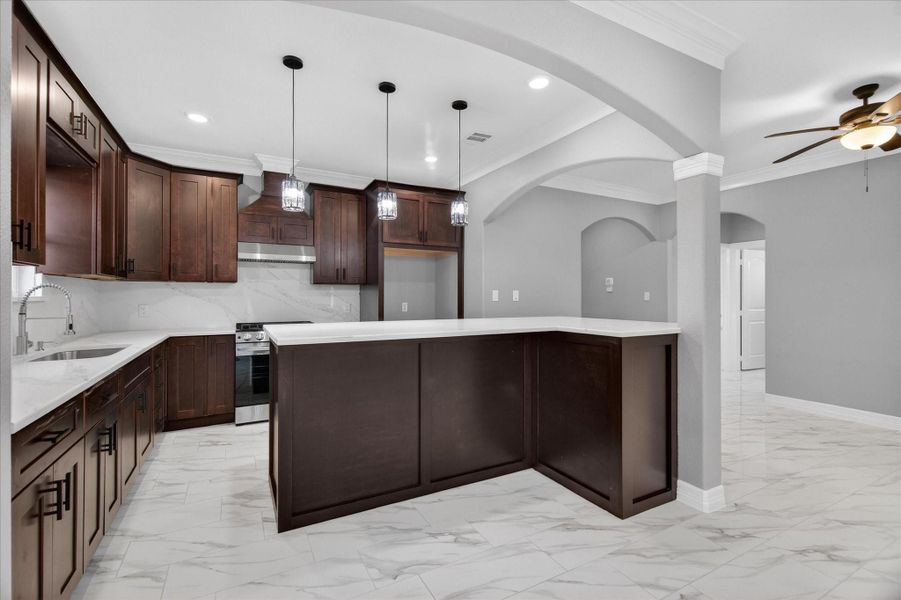 Furnished interior view inside a new home in , Houston (Image 6).