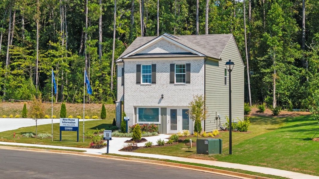 Representative exterior photo of a completed home built from the AISLE by D.R. Horton in Pointe Park, Union City, GA (Image 19).
