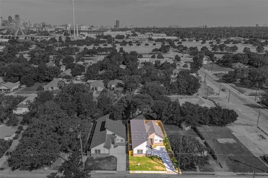 View of urban area featuring property parcel outlined