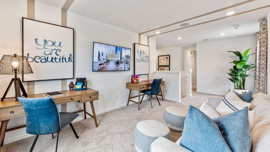 Furnished interior view inside a new home in The Aurora Highlands, Aurora (Image 18).