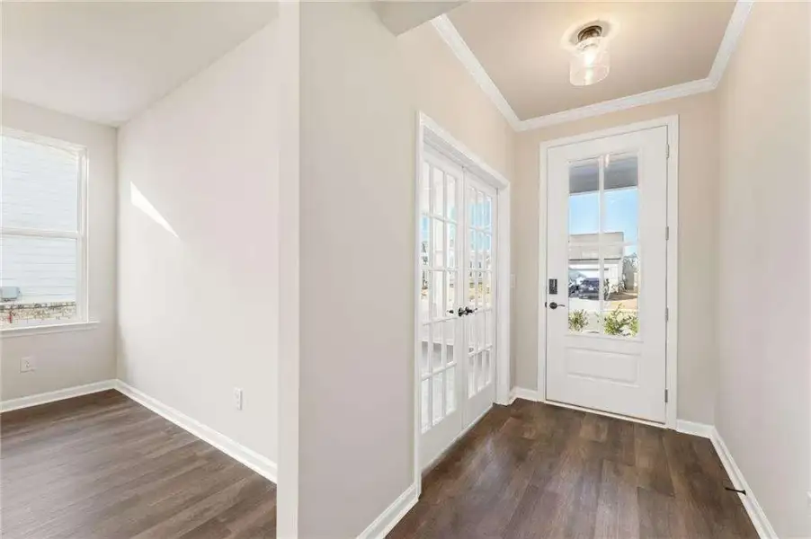 Spacious, unfurnished interior of a new home in Kelly Preserve, Loganville (Image 13). Spacious, unfurnished interior of a new home in Kelly Preserve, Loganville (Image 13).