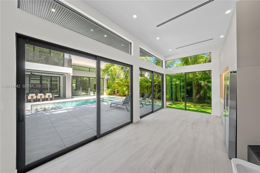 Exterior details and patio area of a home in , Miami (Image 39). Exterior details and patio area of a home in , Miami (Image 39).