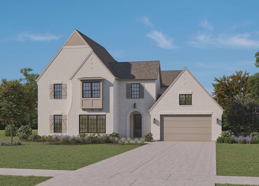 Representative exterior photo of a completed home built from the The Bandera by Homebound in Park Place, Prosper, TX (Image 15). Representative exterior photo of a completed home built from the The Bandera by Homebound in Park Place, Prosper, TX (Image 15).