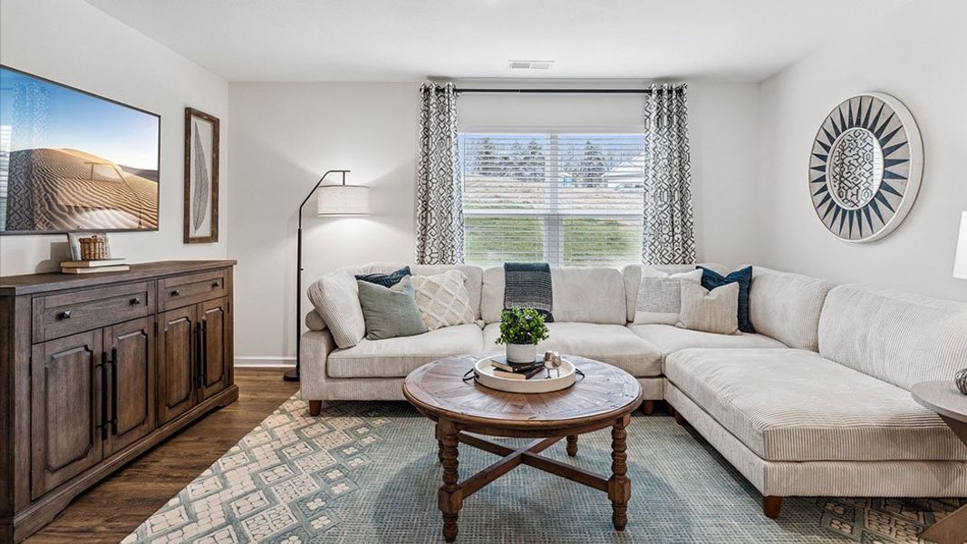 Representative furnished interior of a home built from the Cali by D.R. Horton in Fox Hollow, Dalton (Image 21). Representative furnished interior of a home built from the Cali by D.R. Horton in Fox Hollow, Dalton (Image 21).