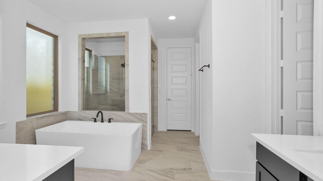 Furnished interior view inside a new home in Austin Point 60', Richmond (Image 6).