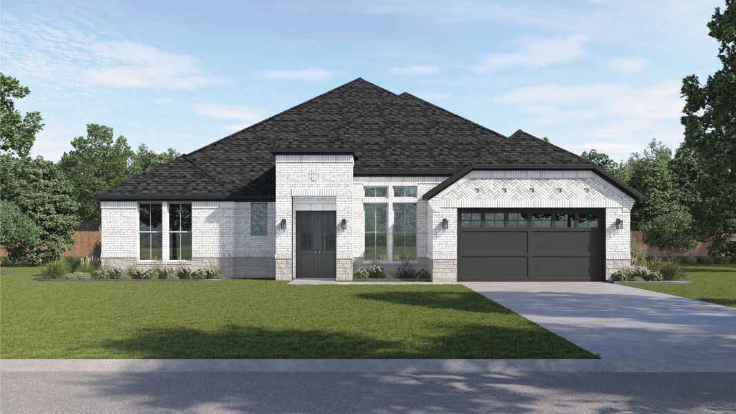 Representative exterior photo of a completed home built from the The Crowley by D.R. Horton in Sola Vista at West Cypress Hills, Spicewood, TX (Image 1). Representative exterior photo of a completed home built from the The Crowley by D.R. Horton in Sola Vista at West Cypress Hills, Spicewood, TX (Image 1).