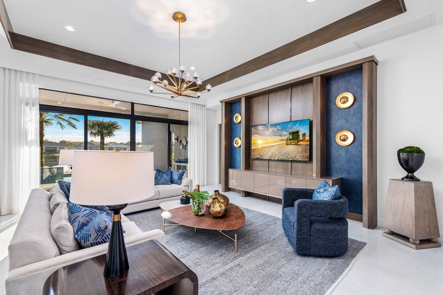 Representative furnished interior of a home built from the Caroline Grande by GL Homes in Valencia Grand (55+), Boynton Beach (Image 14).