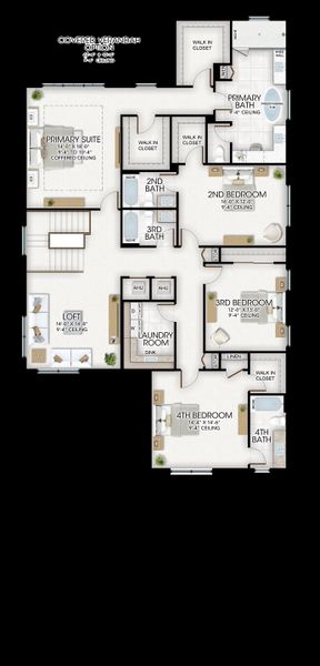 2D floor plan layout for the Orion by GL Homes in Apex at Avenir, Palm Beach Gardens, FL (Image 4). 2D floor plan layout for the Orion by GL Homes in Apex at Avenir, Palm Beach Gardens, FL (Image 4).