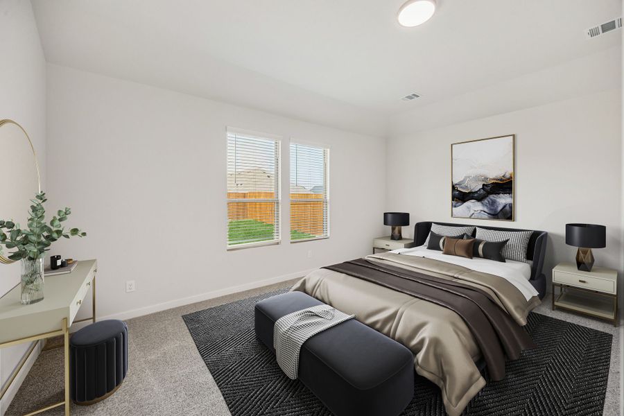 Primary Suite in the Stanley II home plan by Trophy Signature Homes – REPRESENTATIVE PHOTO