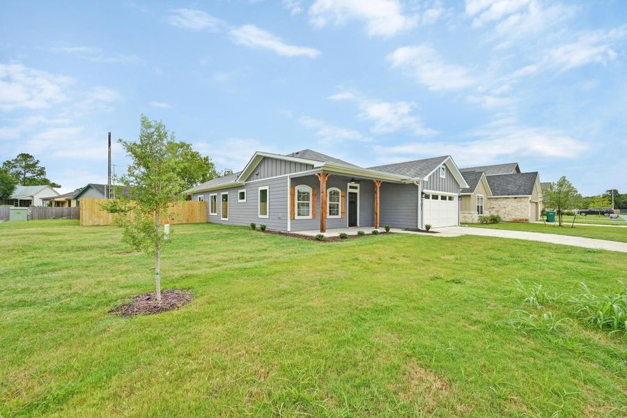 Property sits on a large corner lot Property sits on a large corner lot