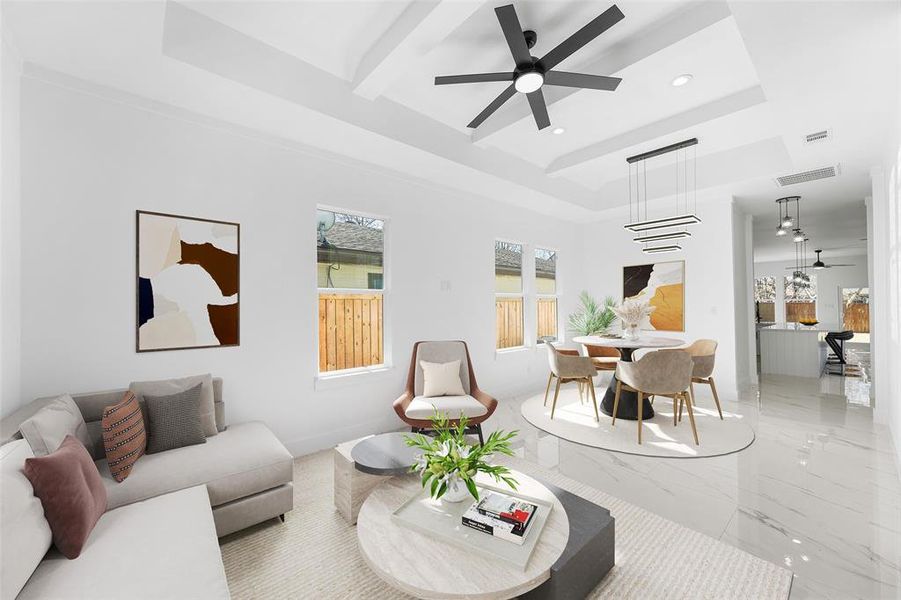 Furnished interior view inside a new home in , Dallas (Image 5).