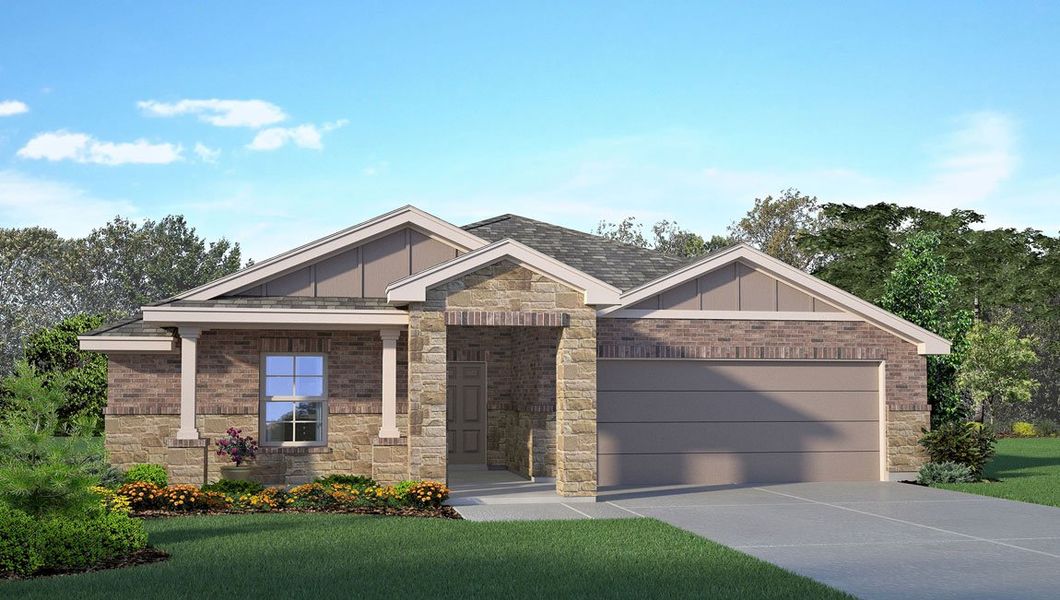 Representative exterior photo of a completed home built from the Prescott by D.R. Horton in Foxborough, Waco, TX (Image 2). Representative exterior photo of a completed home built from the Prescott by D.R. Horton in Foxborough, Waco, TX (Image 2).