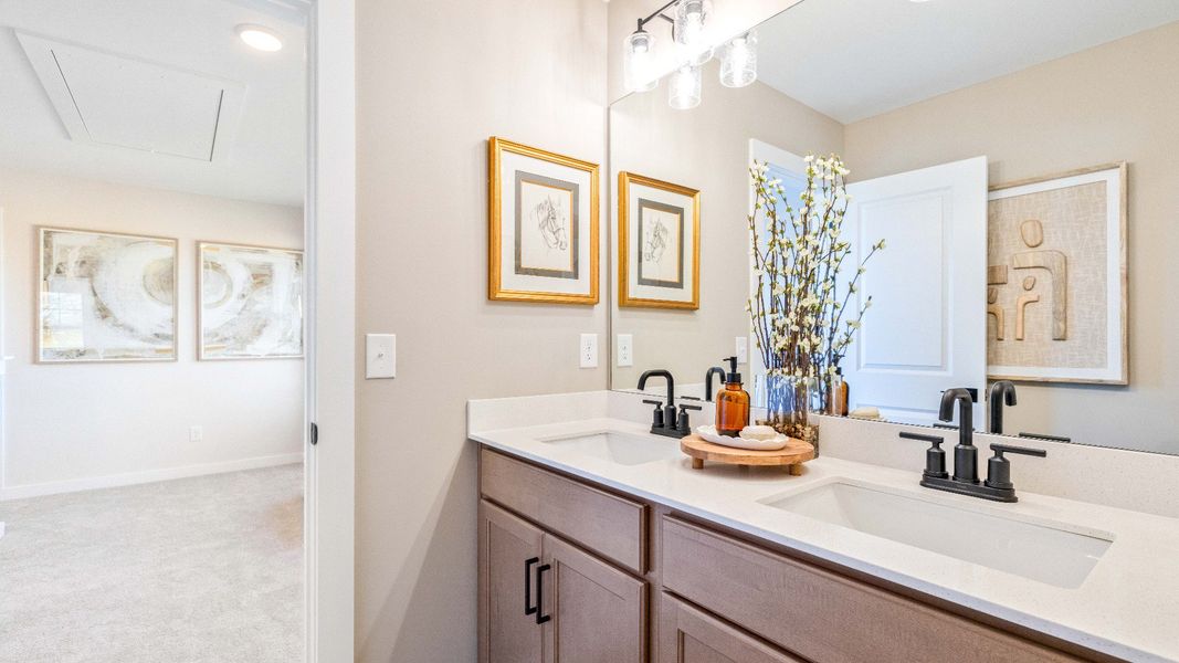 Representative furnished interior of a home built from the Bedford by DRB Homes in Riley Farms, Rockvale (Image 27).